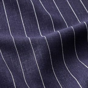 Misto viscosa-lino gessato – blu marino, 