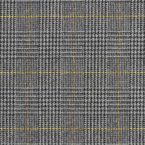 Tessuto in lana Principe di Galles – grigio scuro/giallo, 