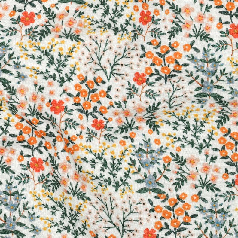 mussolina / tessuto doppio increspato Prato fiorito stampa digitale | Poppy Fabrics – bianco,  image number 2