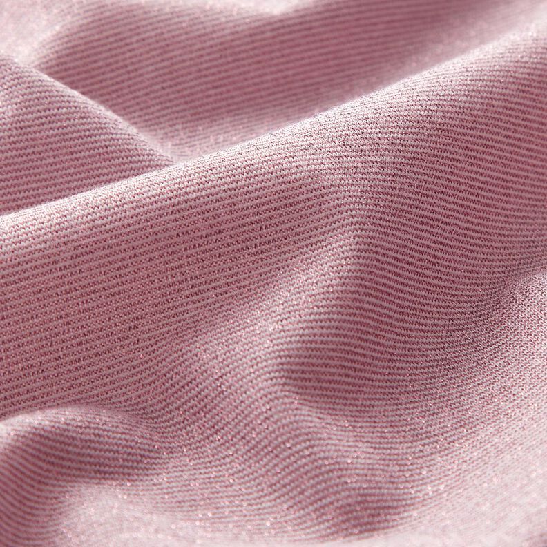 Jersey glitterato melange – rosa antico chiaro,  image number 2