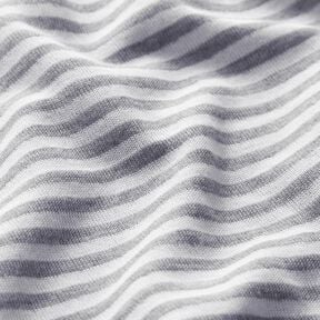 Jersey double face a righe in tinta unita – bianco/grigio, 