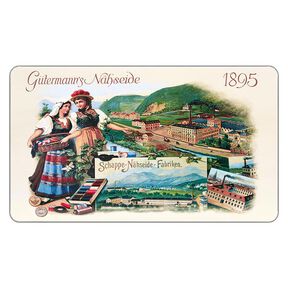 scatola nostalgia 1895 con set di filo da cucito Cucitutto [ 100m | 48 pezzo/i | 22 x 19 x 2 cm ] |, 