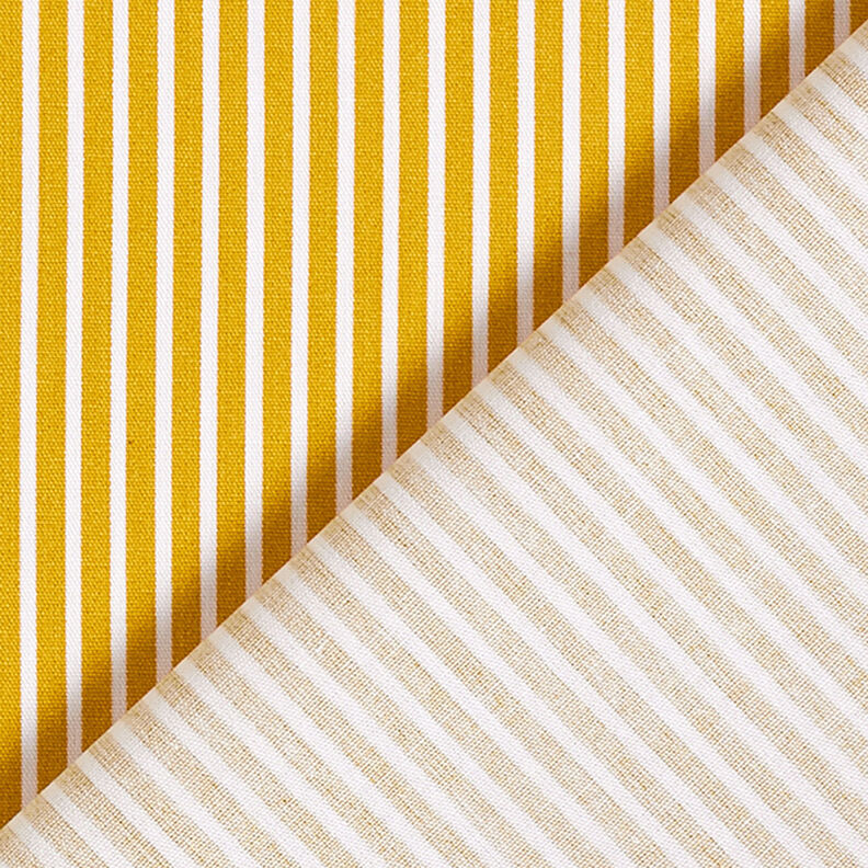 popeline di cotone strisce – senape/bianco,  image number 4