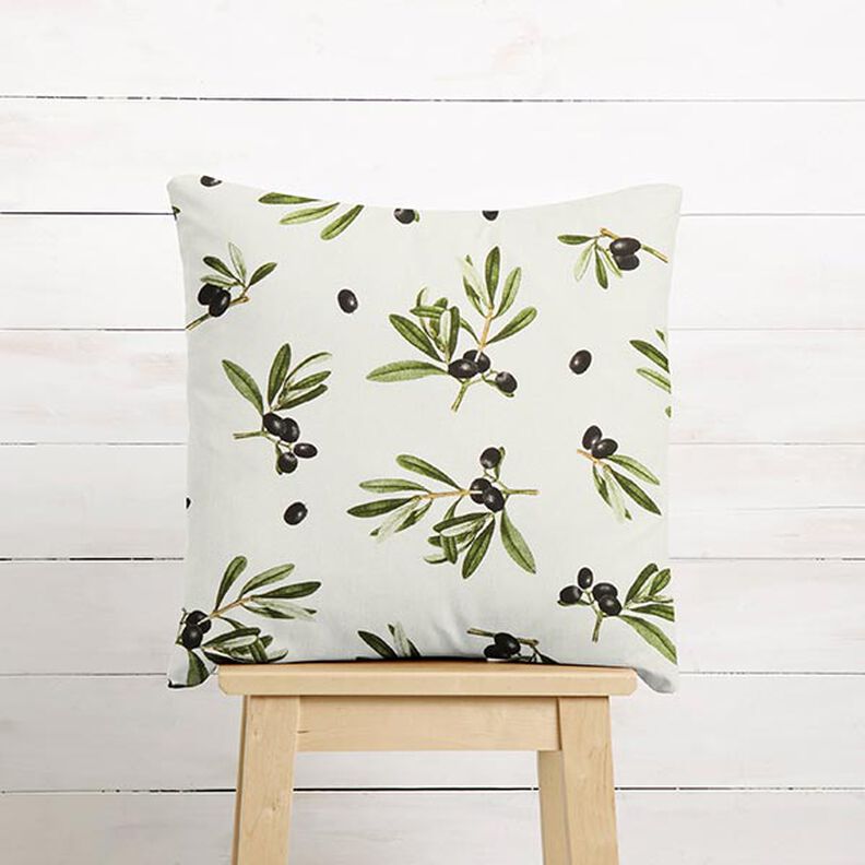 tessuto arredo mezzo panama olive – bianco lana/verde oliva scuro,  image number 6