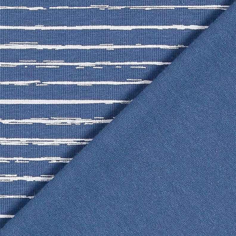 jersey di cotone strisce scarabocchiate – colore blu jeans,  image number 4