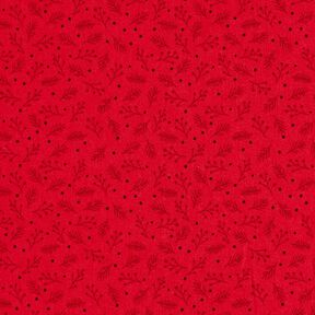 tessuto in cotone popeline Rami festivi – rosso scuro, 