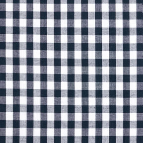 tessuto in cotone Quadro vichy 1 cm – nero-azzurro/bianco, 