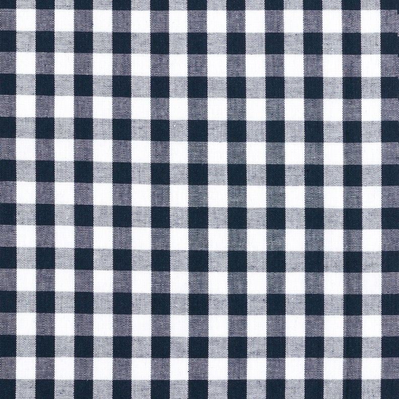 tessuto in cotone Quadro vichy 1 cm – nero-azzurro/bianco,  image number 1