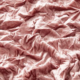 velluto stretch stropicciato – rosa anticato, 