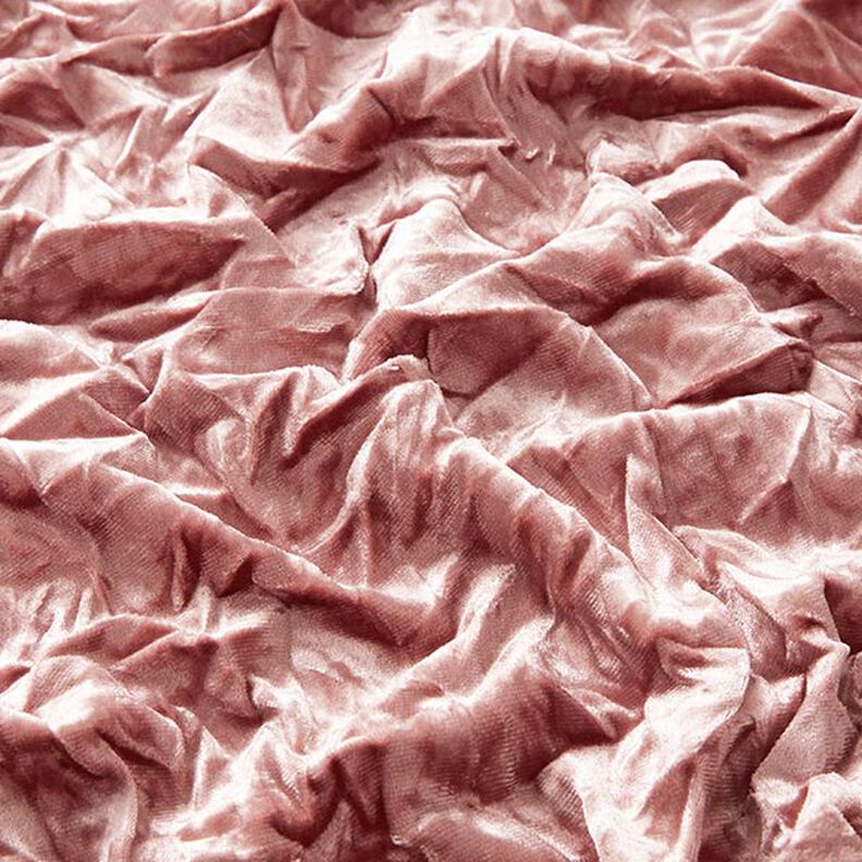 velluto stretch stropicciato – rosa anticato,  image number 2