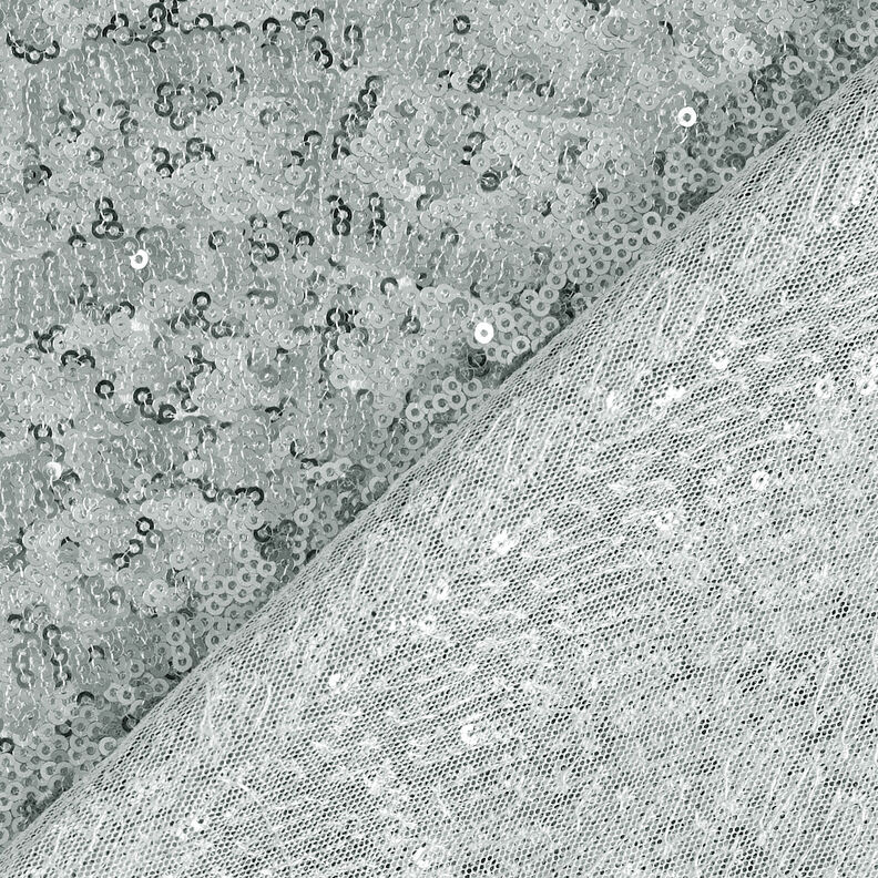 Tessuto micro paillettes in tinta unita – argento,  image number 5