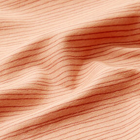 jersey di cotone, righe sottili – salmone, 