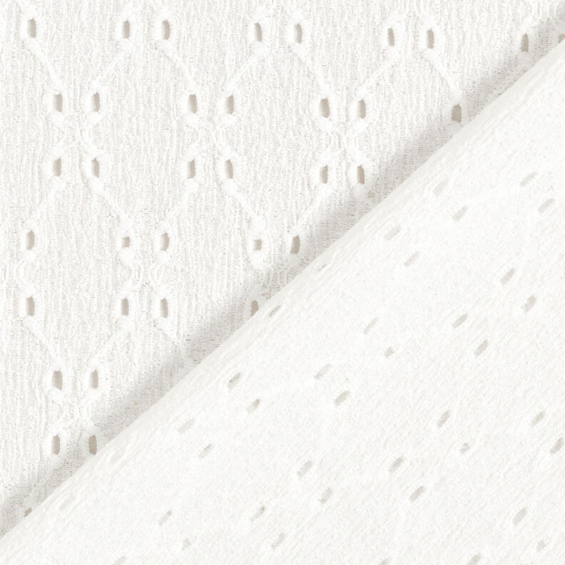 Maglia effetto Krinkle con ricamo inglese – bianco,  image number 5