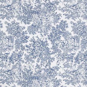 tessuto arredo tessuti canvas romanticismo – bianco/blu, 