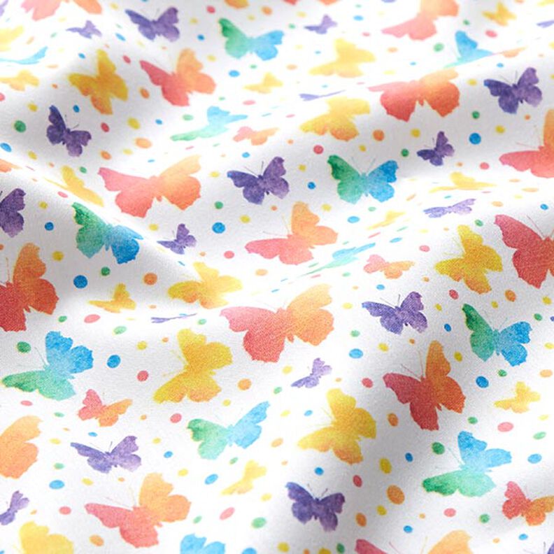 tessuto arredo satin di cotone farfalle,  image number 2