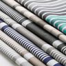 Tessuti da esterni canvas righe – blu marino/bianco,  thumbnail number 7