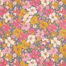 tessuto in cotone cretonne Grande trionfo di fiori – grigio blu/pink,  thumbnail number 1