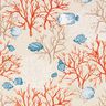 tessuto arredo panama Barriera corallina – beige chiaro/terracotta,  thumbnail number 1