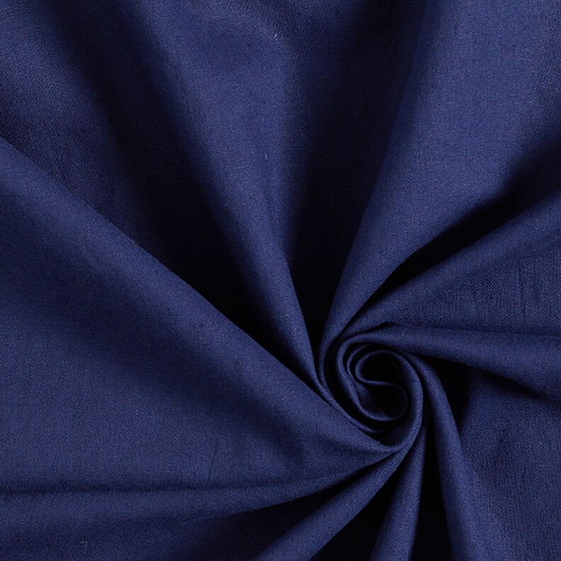 misto cotone-lino tinta unita – blu marino,  image number 1
