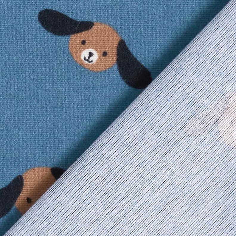 flanella di cotone teste di cane – colore blu jeans,  image number 4