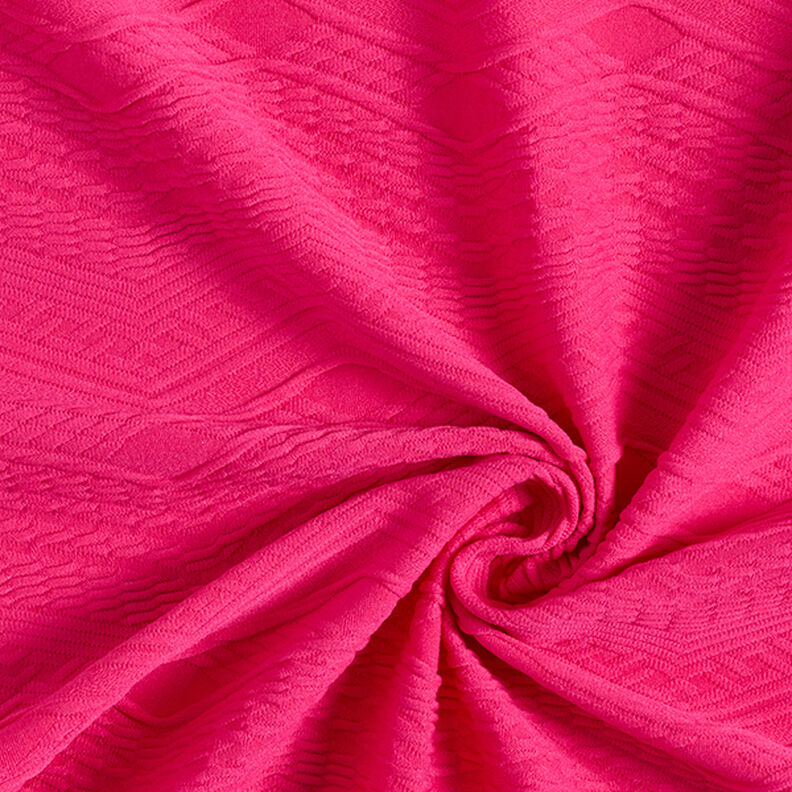 Jersey Jacquard a zig-zag – rosa fucsia acceso,  image number 3