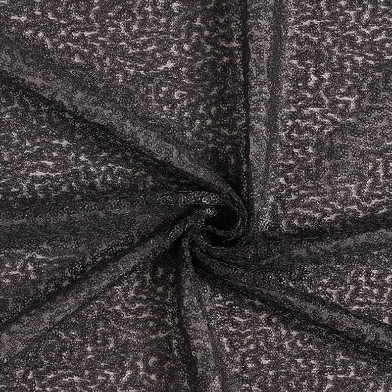 Tessuto con lustrini a serpentina – nero,  image number 3