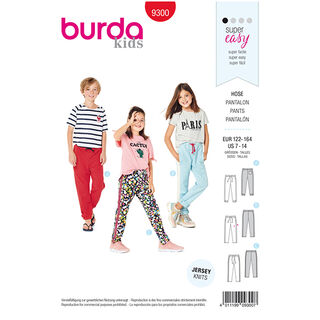 pantaloni sportivi, Burda 9300 | 122 - 164, 