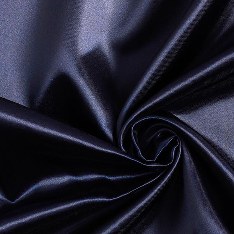 satin poliestere – blu notte,  image number 1