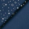 tessuto in cotone popeline stampa laminata stelle di Natale – blu notte/argento effetto metallizzato,  thumbnail number 4
