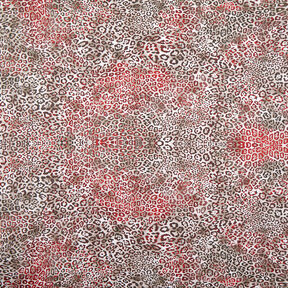 GOTS Popeline di cotone Motivo leopardato | TCC x LOOKS by Wolfgang Joop – rosso carminio/tortora, 