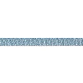 Nastro tessuto Metallico [9 mm] – blu brillante/argento effetto metallizzato, 