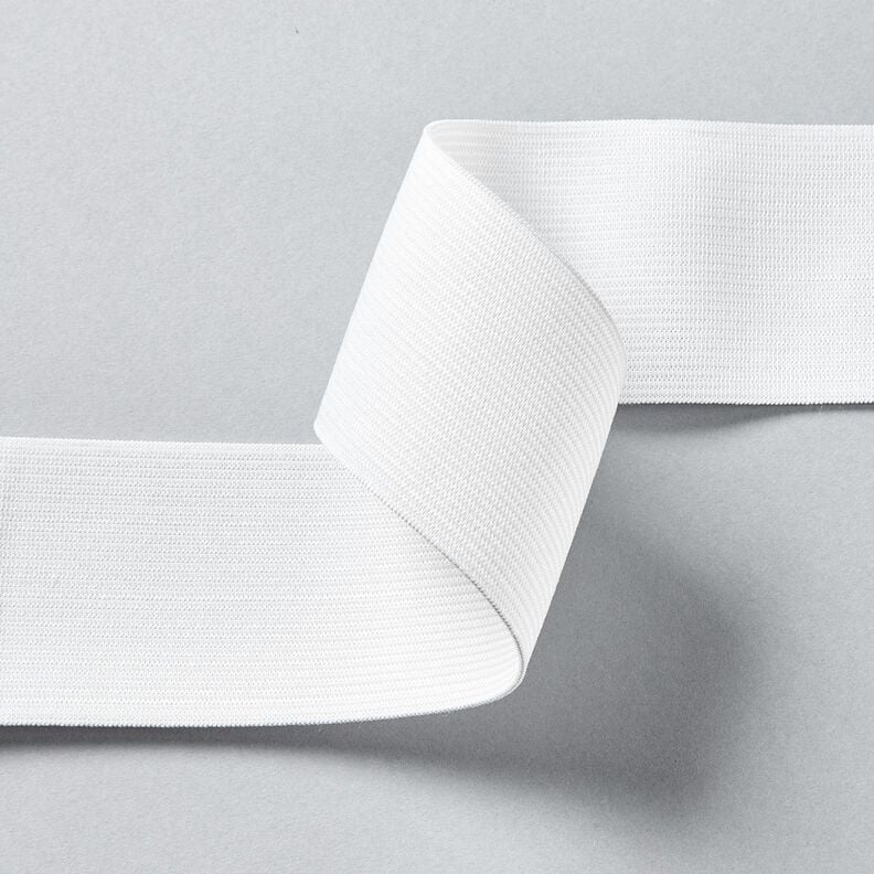 Nastro elasticizzato liscio [3 m | 50 mm] – bianco,  image number 2
