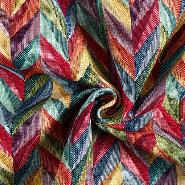 tessuto arredo gobelin motivo zig-zag colorato – giallo chiaro, image number 3