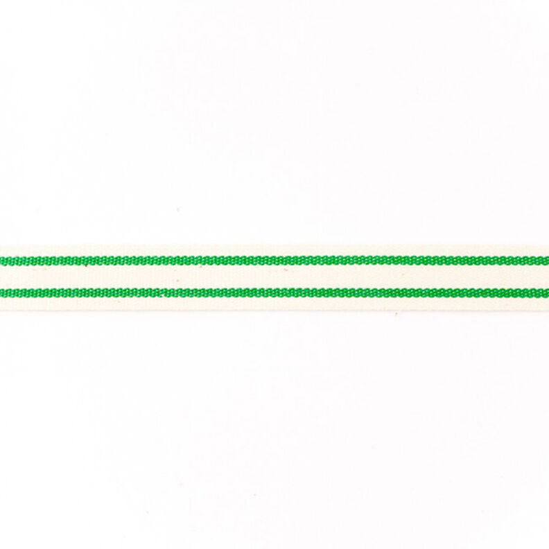 Nastro tessuto cotone righe – verde,  image number 1