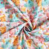 tessuto in cotone popeline Macchine da cucire colorate &ndash; rosa chiaro/turchese chiaro,  thumbnail number 3