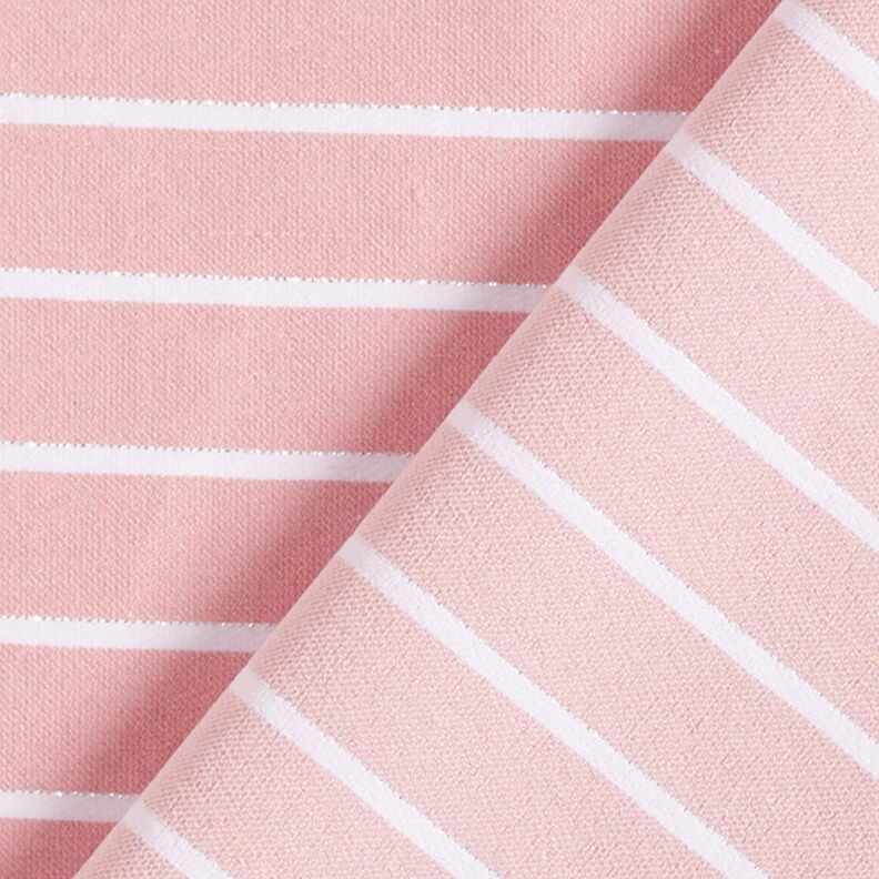 viscosa stretch con righe glitter – rosa/bianco,  image number 4