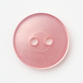 Bottone a 2 fori lucido [Ø 15 mm] – rosa, 