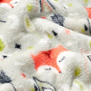 pile wellness double face volpe – grigio chiaro/rosso carminio, 