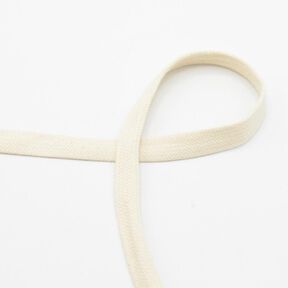 Cordoncino piatto Felpa cotone [15 mm] – bianco lana, 