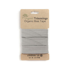 Nastro in sbieco jersey di cotone bio [3 m | 20 mm] – grigio chiaro, 