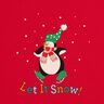 taglio di tessuto French terry, felpa estiva Pinguino nella neve – rosso,  thumbnail number 6