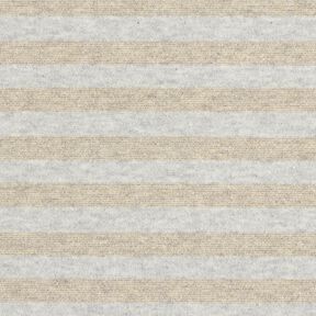 Jersey di cotone a righe glitterate melange – grigio chiaro/oro effetto metallizzato, 