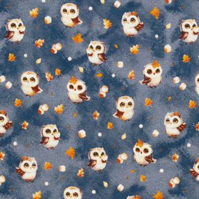 pile da montagna Gufo autunnale stampa digitale – blu acciaio, 