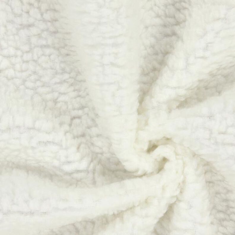 Pelliccia d'agnello sintetica – bianco lana,  image number 1