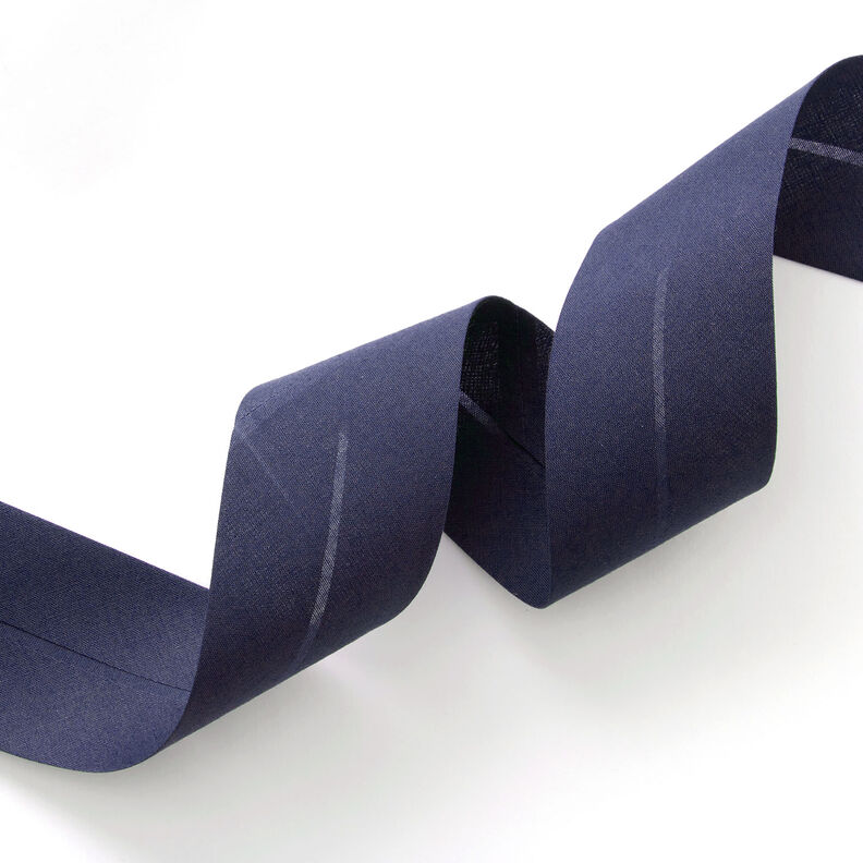 Nastro in sbieco Polycotton [50 mm] – blu marino,  image number 1