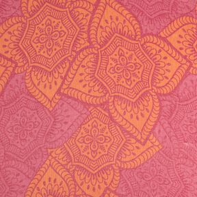 Asciugamano da spiaggia Hamam con decorazioni jacquard – rosso/arancio pesca, 