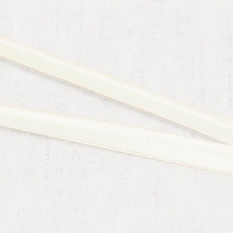 Satin Filetto sbieco [10 mm] – bianco lana,  image number 1