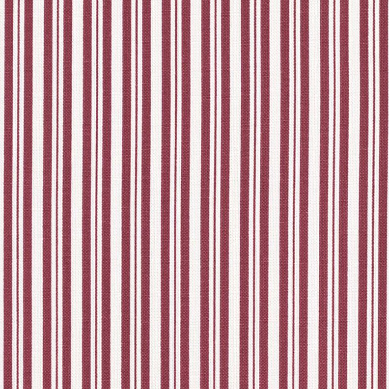 tessuto arredo mezzo panama Righe eleganti – rosso Bordeaux/bianco lana,  image number 1