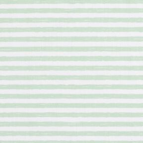 tessuto in cotone cretonne Strisce casual – menta chiaro/bianco, 