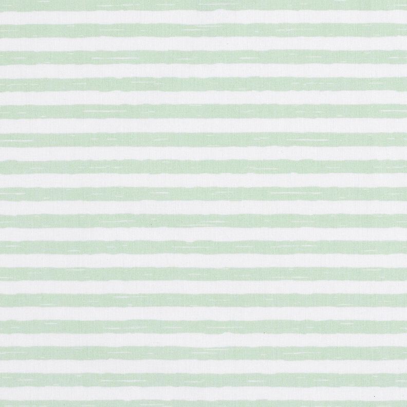 tessuto in cotone cretonne Strisce casual – menta chiaro/bianco, image number 1